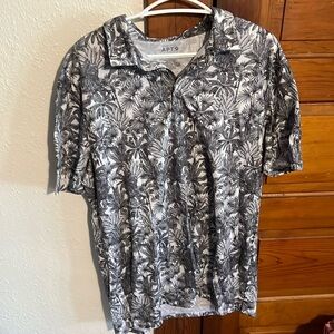 Apt. 9 Men's Black and White Tropical Shirt